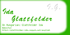 ida glattfelder business card